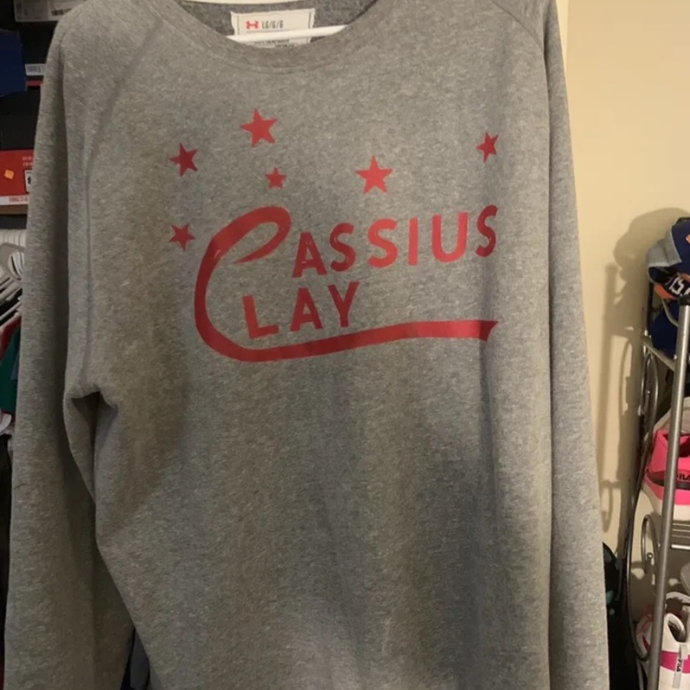 cassius clay rare under armory crew sz large
